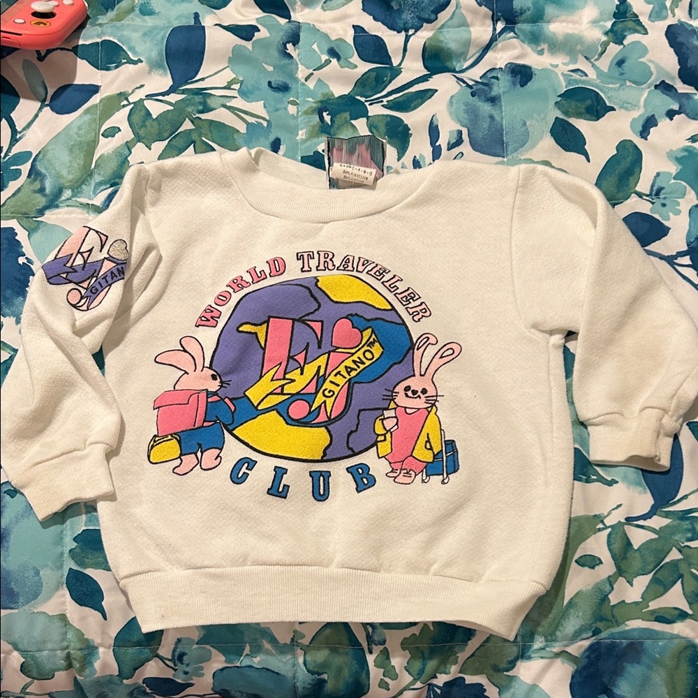 Gitano Vintage World Traveler Club Kids White Sweatshirt